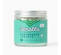 Zerolla Eco Natural Whitening Toothpaste 100 Tablets Double Barreled Mint | with Calcium Fluoride & SLS-Free | Fresh Breath & Fight Cavities