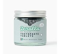 Zerolla Eco Natural Whitening Toothpaste 100 Tablets Wild Mountain Thyme | with Activated Charcoal | Without Fluoride & SLS-Free