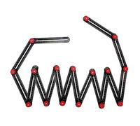 Zeromall 16-Sides Folding Aluminium Angle Measuring Ruler, 6.89 Inches, High Precision, Durable