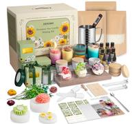ZEROMX Candle Making Kit for Adults & Beginners - Full DIY Set with 1200g Soy Wax, Jars, Dyes, Floral Molds, Gift Packaging - Christmas Gift Idea for Holiday Gifting, Perfect Handmade Home Decor