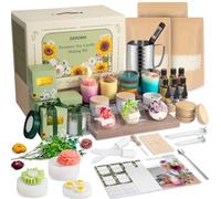 ZEROMX Candle Making Kit for Adults Beginners - Full Set DIY Candle Making Supplies with 1200g Soy Wax, Candle Jars, Color Dyes, Floral Molds, Gift Packaging & More - Perfect as Home Decorations