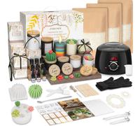 ZEROMX Candle Making Kits for Adults Beginners, 103PCS 1200g Wax DIY Candle Making Kit with Electric Wax Melter Pot, All in Kit Candle Making Supplies Accessory, Candle Maker Set to Make Your Own