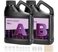ZEROMX Epoxy Resin Kit, 1000 ml Casting Epoxy Resin Kit Crystal Clear & Bubble-Free Formula Crystal Clear 1:1 Mix Resin, Casting Resin for Jewellery DIY Art Resin Coating Easy Cast Epoxy