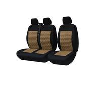 ZERONBV Car Seat Covers Full Set Compatible With Fiat For Ducato 4mm Sponge 2+1 Seats Covers For Most Van Truck Beautiful Interiors Easy To Install(Beige A)