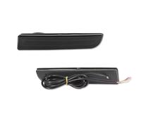 ZERONBV Tail Reflective Lens Compatible With Mitsubishi For Lancer For Evolution X 2008-2017 Rear Bumper Reflectors Tail Brake Fog Light Sequential Turn Signal(Black,A)