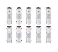 Zerone 10PCS Silver Tone BNC Female to BNC Female Coupler CCTV Security Camera Q9 Adapter Straight Connector Adaptor