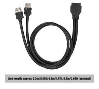Zerone 19Pin/20Pin Female Header to Dual USB3.0 Desktop Front Motherboard Panel Mount Cable with Fixed Feet(0.6m)