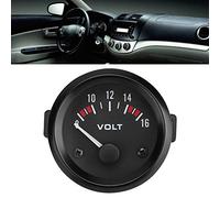 Zerone Car Voltmeter Voltage Gauge 52mm 12V Digital LED Battery Monitor Voltage Meter Waterproof 8-16V Range Voltage Tester with Dashboard Compatible for Most Vehicles
