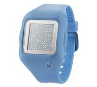 Zerone Dazzled Animation Light Blue Crystal with Light Blue Case Scrolling Message Watch