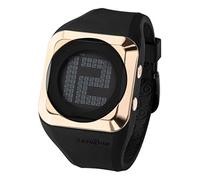 Zerone HD Black IP Rose Gold Digital Watch Hidden Digital
