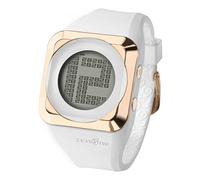Zerone HD White IP Rose Gold Digital Watch Hidden Digital
