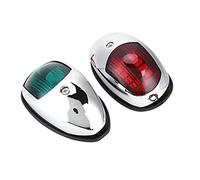 Zerone Marine Navigation Lights 12V Waterproof LED Boat Navigation Light with Green Starboard & Red Port, Side Mount for Vessels up to 20m (66ft)