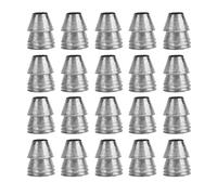 Zerone Round Handle Wedges, Hammer Handle Splitting Wedges 20pcs Steel Hammer Handle Wedge Kit for Axe Hammer Carpenters Builders 0.31 0.39 0.43 0.51in (Diameter 0.39in)