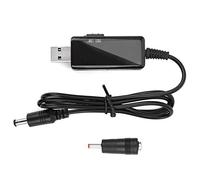Zerone USB to DC Booster Cable, Power Bank Router Cord USB Step Up Voltage Converter 5V to 9V 12V Step?Up Digital Display Adjustable 5521m for USB to DC