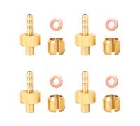 ZeroNine Copper Bike Brake Hose Set, 4pcs Olive & Insert, Gold