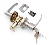 ZeroNine Door Lever Handle Lock with Key,Bedroom Door Handles with Lock Silent,Lever Keyed Entry Door Lever Handle Lock,Universal Door Knob Hardware,Lockable Door Handle Door Lock for Bathroom,Office