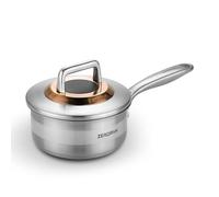 ZEROPAN Saucepan Nonstick with Lid 16cm/1.2 Litre, Hybrid Stock Pot, Stay-Cool Handle, Dishwasher, PFAS PFOA & PTFE Free, Oven-Safe Up to 260°C, Compatible with for All Cooktops