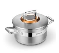 ZEROPAN Saucepan Nonstick with Lid 24cm/5 Litre Hybrid, Induction Saucepan, Stay-Cool Handle, Dishwasher, PFAS PFOA & PTFE Free, Oven-Safe Up to 260°C, Compatible with for All Cooktops