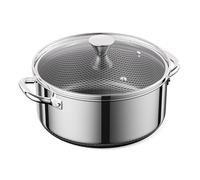 ZEROPAN Saucepan with Glass Lid Nonstick Hybrid 24cm/3.3 Litre, Large Saucepan, Stay-Cool Handle, Dishwasher, PFAS PFOA & PTFE Free, Oven-Safe Up to 260°C, Suitable for All Cooktops