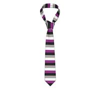 zerosevenee Asexual Flag Asexual Flag Men'S Tie Classic Formal Tuxedo Tie Formal Necktie For Wedding & Party