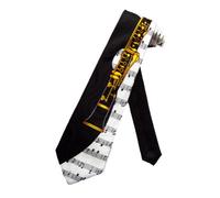 zerosevenee Clarinet Woodwind Band Neck Tie Necktie, Multi, Default