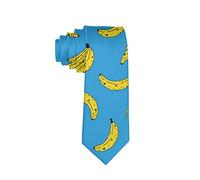 zerosevenee Colorful Banana Fruit Men's Funny Necktie Polyester Silk Soft Business Gentleman Tie Necktie