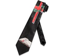 zerosevenee Cross Ties Mens Bible Necktie Religious Tie for Men Christian Neckties, Black, One size