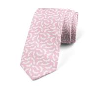 zerosevenee Cute Bat Men's Ties 145x8cm Pink Halloween Funny Ties for Men Gift Trick or Treat Men's Novelty Neckties Sham