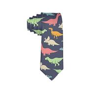 zerosevenee Cute Dinosaurs 2 Tie Funny Neckties Fashion Wide Novelty Neck Ties For Men teen