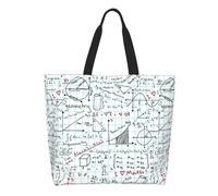 zerosevenee Funny Math Grocery Bag Mathematics Shoulder Bag Handbag Shopping Teachers Grocery Bags Tote Bag Bag
