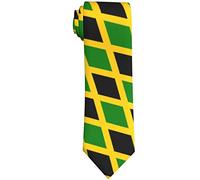 zerosevenee Jamaican Flag Necktie For Men Women,Casual Novelty Crazy Suiting Tie For Party Gift