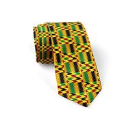 zerosevenee Kente Cloch Atyle Men's Skinny Tie Fashion Necktie, Great for Weddings, Groom, Groomsmen, Missions, Dances, Gifts.