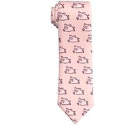zerosevenee Pink Pig Necktie For Men Women,Casual Novelty Crazy Suiting Tie For Party Gift