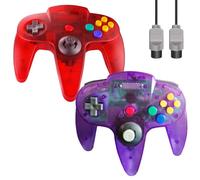 ZeroStory Classic N64 Controller, Wired N64 Controller Joystick with 5.9 Ft N64 AV Cable for N64 Video Game Console (Sapphire Blue and Transparent Purple)