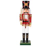 zerotop 38CM Traditional Wooden Nutcracker Soldier Nutcracker Christmas Decorations Nutcracker Ornament Figure Nutcracker Xmas Large Soldier Model Nutcracker Festival Christmas Decoration Gift