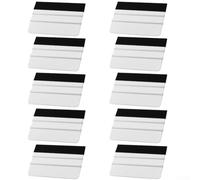 Zeroupshop 10 Pcs Felt Squeegee, for Vinyl Car Wrapping, Non-Scratch PP Decal Film Install Tools, with Strong Felt for edge, for Auto Graphics, Stickers and Tint Application