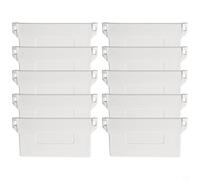 Zeroupshop 10 pcs Vertical Blind Bottom Weights Replacement Parts, for 89 mm and 127 mm Slats White Plastic Base Plates to Keep Blinds Straights, for Office Window Accessories(127MM)