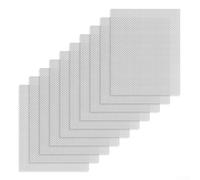 Zeroupshop 10 pcs Wire Repair Net 15x20 cm for Plastic Crack Hole Fixes on Bumper Body Hood Vents Silver Gray Mesh Patch Kits Car Restorations