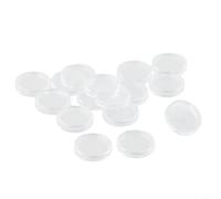 Zeroupshop 100 Pcs Clear Plastic Coin Capsules Holders Cases, for 18mm Diameter Coins, Thick Hard Protective Storage Boxes, for Commemorative Silver Copper Gold Collectibles