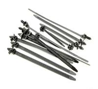 Zeroupshop 100Pcs Mixed Nylon Cable Ties Car Wire Harness Fasteners For Zip Clip Bands Assorted 5 Styles Automotive Exterior Mouldings Trim Line Bundling Clips