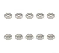 Zeroupshop 10pcs Alloy Valve Nut Locking Ring, for and Valves, 6V1/8V1 Threads, Rust Resistant Silver Valve Core Securing Nuts, for Bike Inner Tube Repair(A)