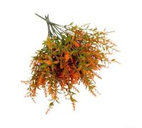 Zeroupshop 12 Pcs Artificial Fall Flowers Outdoor, 35cm UV Resistant Plastic Stems with Flexible Wire for Garden Decor, Wedding, Vase Arrangement, Multicolor Autumn Series(Autumn Color)