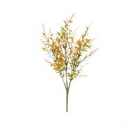 Zeroupshop 12 Pcs Artificial Fall Flowers Outdoor, 35cm UV Resistant Plastic Stems with Flexible Wire for Garden Decor, Wedding, Vase Arrangement, Multicolor Autumn Series(Lavender)