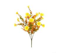 Zeroupshop 12 Pcs Artificial Fall Flowers Outdoor, 35cm UV Resistant Plastic Stems with Flexible Wire for Garden Decor, Wedding, Vase Arrangement, Multicolor Autumn Series(Chrysanthemum)