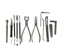 Zeroupshop 12 PCS Saxophone Repair Tool Kit Stainless Steel, For Woodwind Maintenance Set, for Sax Clarinet Flute Oboe with Storage Bag, Luthier Saxophone Supplies