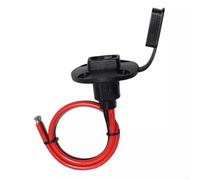 Zeroupshop 12V Solar Panel Power Cable, with 22mm For Ring Terminal and Tinned Open End, PVC Copper Extension Wire, for Motorcycle Battery RV Marine Truck Circuit Connection, 11.8 Inch
