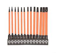 Zeroupshop 13 PCS Screwdriver Bit Set for Torx Head T5-T40 Magnetic for Impact Driver Bits Metal Silicone Construction with Torsion Zone for Workshop Equipment 75 mm 100 mm 150 mm(100mm)