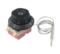 Zeroupshop 1Pc Electric Oven Thermostat 60-200℃ 2 Pin Adjustable Temperature Controller Switch Home Improvement Electric Oven Accessories