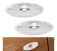 zeroupshop 2-Pack Nlssan Side Turn Signal Light Cover with Fender Marker for March K12/K13, N0te E11, Jvke F15, DuaIis J10, X-TraiI T31