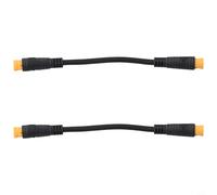 Zeroupshop 2 PCS Electric Bike Display Conversion Cable 3 Pin Thumb Shifter Extension Wire M8 Waterproof Connector 132 mm Length for E-bike Replacement Kit (Female)